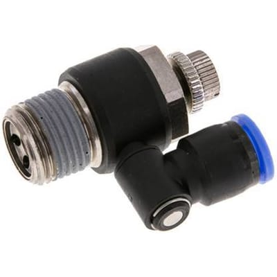 Draaibaar Regelventiel 10 mm - R1/2'' Regeling-Uit Messing/Nylon