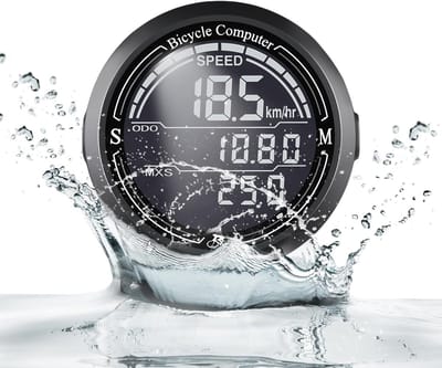 SnelShoppen - Draadloze Fietscomputer 2,2 inch LCD-scherm, Automatische Achtergrondverlichting, 19 Functies, IP67 Waterdicht, Fietssnelheidsmeter en K