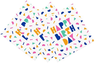 Globos Paper Napkins 33x33cm Happy Birthday - 20 pcs.