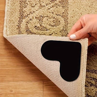 YONO Anti Slip Stickers Tapijt - Ondertapijt Vloerkleed - Onderkleed - 4 Stuks