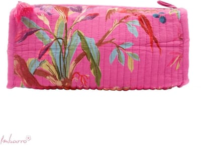 Imbarro Quilted Pouch Paradise Purper – Katoenen Beautybag – 22x25 cm – Paars
