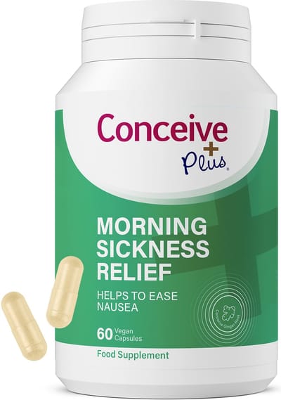 Conceive Plus – Oplossing tegen ochtendmisselijkheid – Zuiver gedroogd gemberpoeder – Verlicht misselijkheid, wagenziekte en maagklachten tijdens zwangerschap – Essentieel voor aanstaande moeders – Non-GMO – 60 vegan capsules