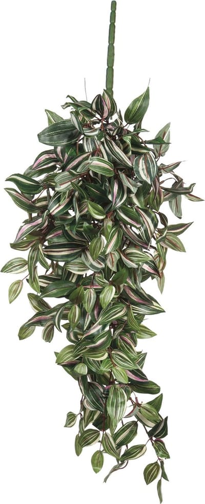 Mica Decorations Kunstplant Tradescantia vaderplant - groen - L80 x B30 x H15 cm - hangplant - Kunstplanten/nepplanten