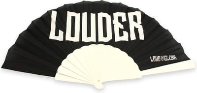 LOUD AND CLEAR® - Waaier - Handwaaier - Spaanse Waaier - Festival - Zwart - Wit - LOUDER
