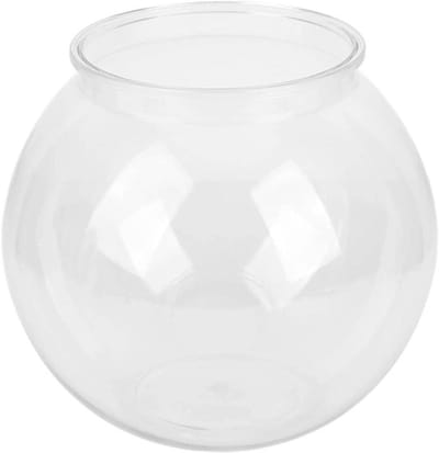 Ronde Viskom - Plastic Aquarium Kom - Decoratie Binnenshuis - Lekvrij Ontwerp - 30 cm Diameter - Transparant