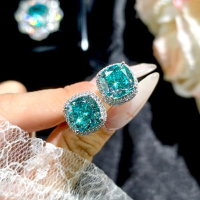 Prachtige Groene Zirkonia Hanger Ketting Ring Oorbellen Voor Vrouwen Elegant Ontwerp Vrouwelijke Bruiloft Feest Trendy Sieraden gray