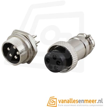 GX16-5 Connector Set – 5-Pins – Male & Female