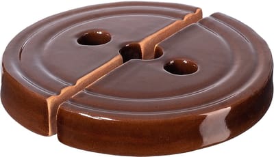 KADAX Verzwaringssteen, fermentegewicht van aardewerk, 14 cm, handgemaakt gewicht voor tuinpot, steen voor zuurkool, kimchi, zoutkomkommers (0,87 kg)
