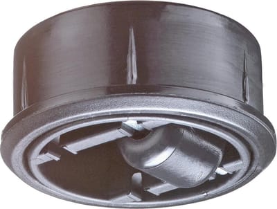Zwenkwiel 52Mm Voor In Paal Zwart Kunststof 50Kg