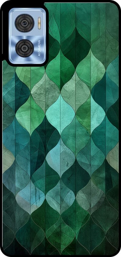 Smartphonica Telefoonhoesje Geschikt voor Motorola Moto E22 / E22i met groene bladeren opdruk - TPU backcover case green leaf design - Groen geschikt voor Motorola Moto E22;Motorola Moto E22i