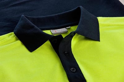 Santino Hivis poloshirt Hamburg - graphite / fluor geel - maat L