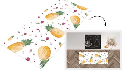 Keukenloper - Loper keuken - Fruit - Waterverf - Design - 120x50 cm - Keukenloper vinyl