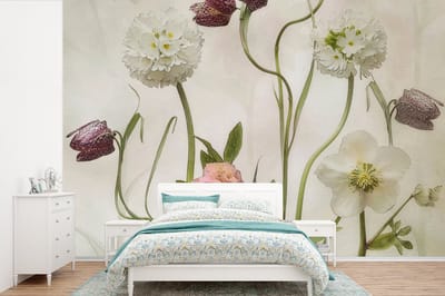 Behang - Fotobehang Bloemen - Lente - Tuin - Stilleven - Breedte 360 cm x hoogte 240 cm