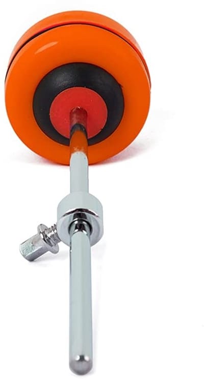 Dailygoods- Slaghamer met siliconen kop - Bassdrum Hamer - Roestvrijstalen schacht - Duurzaam gereedschap - Diameter 5 cm - Schachtlengte 15 cm - Drumhamer