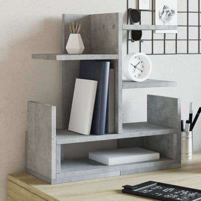 vidaXL - Bureau - organiser - 49x20x52,5 - cm - bewerkt - hout - betongrijs