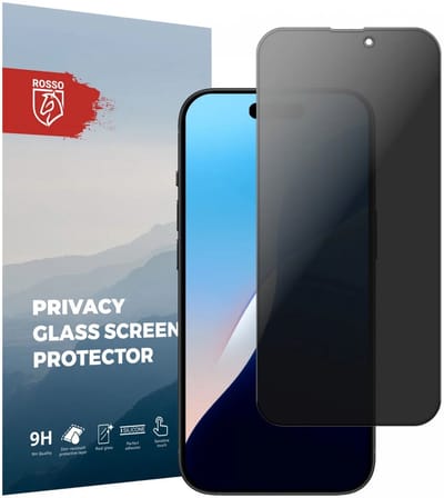 Rosso Privacy Screen Protector Geschikt voor de Apple iPhone 16 - 9H Gehard Glas - Case Friendly Tempered Glass - Eenvoudige Installatie