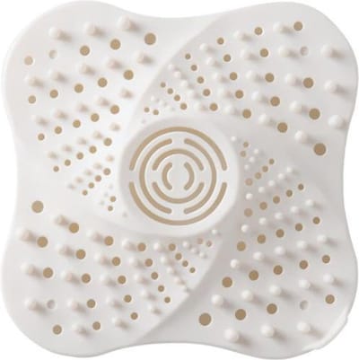 1 Stuk - Silicone Afvoerstop - Anti Haar Afvoerstop - Wit