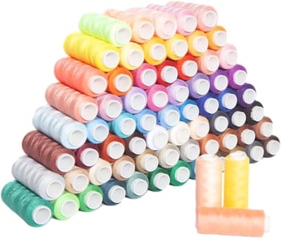 Famanu - Naaigaren 72 STKS Kleuren All Purpose Polyester250 yd-s Draad kit voor Hand of Naaien (72 Kleuren)