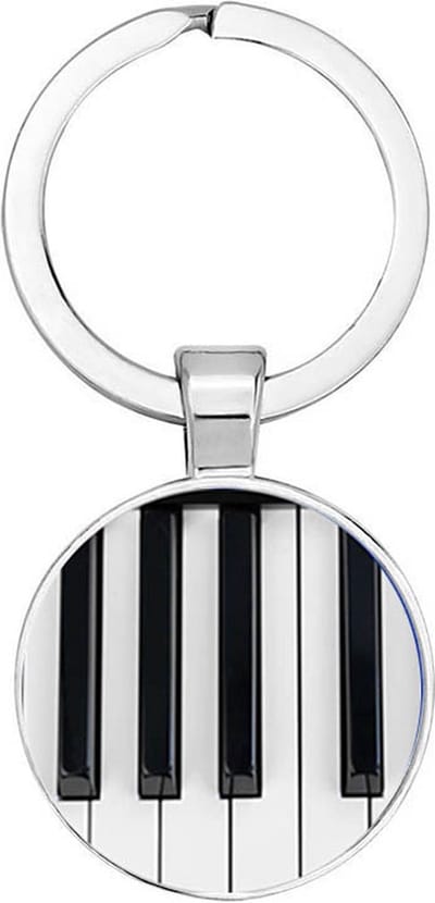 Akyol - Keybord Sleutelhanger - keybord - iemand die speelt op een keybord - muziek liefhebber - houden van - verjaardagscadeau - gift - geschenk - kado - 2,5 x 2,5 CM