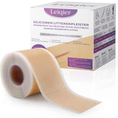 Leiqier Siliconen Litteken Pleister Rol 4cm x 300 cm - Scar Sheets – Littekens Pleisters Tape – Vervager - Striemen