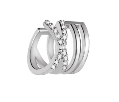 4 Rijen ear cuff | zilver gekleurd