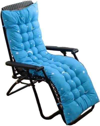 Ligstoel Kussen - Tuinkussen Stoelkussen - Ontspannen in de tuin - Weerbestendige stof - 170x53cm - Grijs