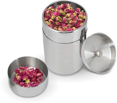Dailygoods- Theebussen Dubbele Afdichting - Opslagcontainer Roestvrij Staal - Suikerpot - Koffiebus - Vochtbestendig - Modern Design - Opslagcontainers
