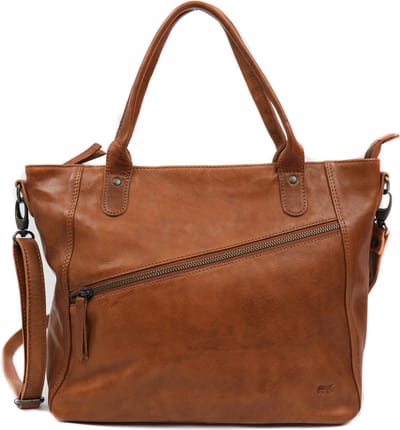 Bear Design Freya Leren Handtas / Schoudertas - Cognac