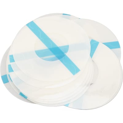 20 Stuks Sensorhoes Zelfklevend Waterbestendig Transparant Blauwe Streep 9cm Diameter Ronde Vorm white