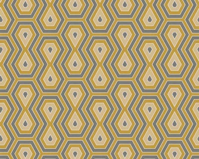 GRAFISCH BEHANG | Retro - geel grijs wit - "Architects Paper" A.S. Création Jungle Chic