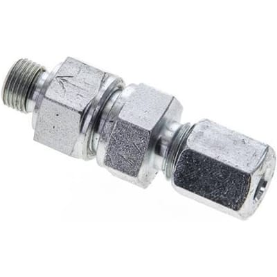 6L (M12x1.5) & G1/8'' Regeling-In Elektrolytisch verzinkt Stalen Terugslagklep Snijring Buitendraad 1-250 bar ISO 8434-1