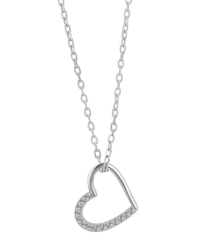 AKZENT Akzent damesketting met hanger "Kaisa" aus 925 Sterlingzilver, gerhodineerd, duurzaam