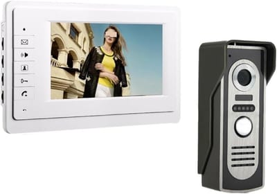 Video Deurtelefoon Systeem - Deurbel Intercom - Beveiliging Thuis - 7 Inch Kleurenscherm - F KIT - Zwart
