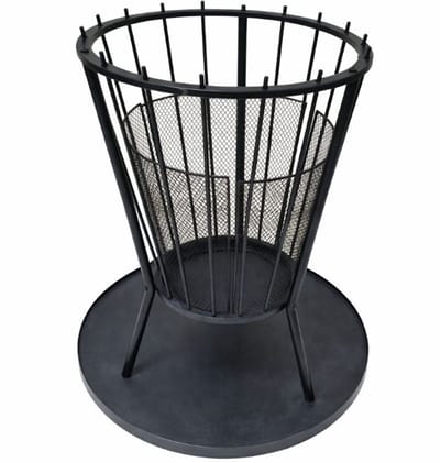Ceruzo Vuurkorf met Bodemplaat - Vonkenscherm - Diameter 40 cm - Staal -Zwart