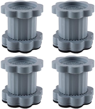 Dailygoods- Wasmachinevoetjes Antivibratie - Verstelbare Rubberen Voetjes - Schokabsorberend - Geluidsreducerend - Universele Ondersteuning - Tot 450 Pond Draagvermogen - Schokabsorberende Pads