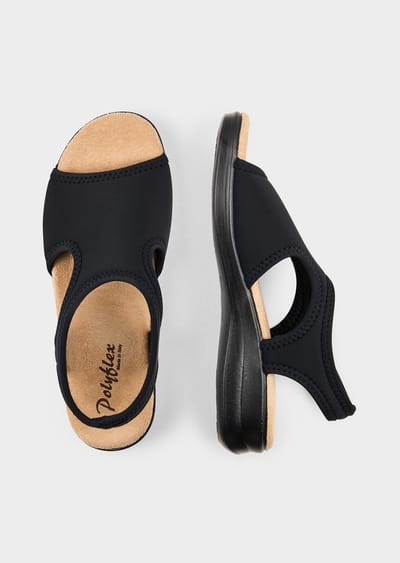 Sandalen van stretch - zwart - Gr. 36 van Goldner Fashion