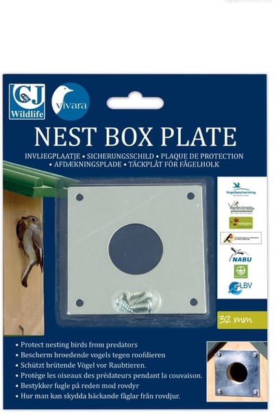 CJ Wildlife - Invliegplaatje 32 mm - Beveiligt ingang - Metaal - Vogelhuisje