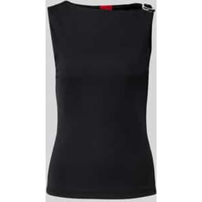 Slim fit top van pure viscose, model 'DASTASY'