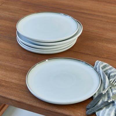 LOBERON Bord set van 6 Eiruna crème