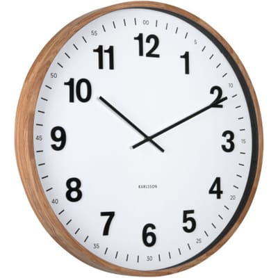 Karlsson Wandklok Esencia Classic Xl - Donker hout - Ø60cm - Wandklok Modern