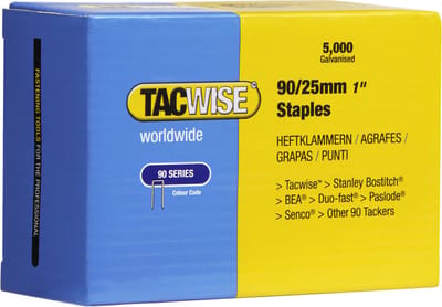 Tacwise nieten voor tacker - Type 90 - 25 mm - Gegalvaniseerd - 5000 stuks