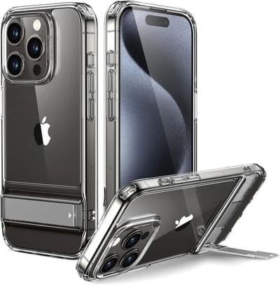 ESR Air Shield Boost iPhone 15 Pro Max Hoesje Kickstand Transparant