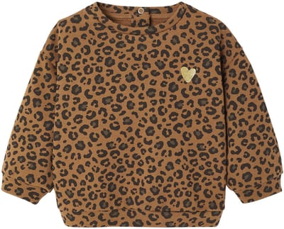 Envie de fraise Babysweater met luipaardprint capsulecollectie moeder-dochter ENVIE DE FRAISE