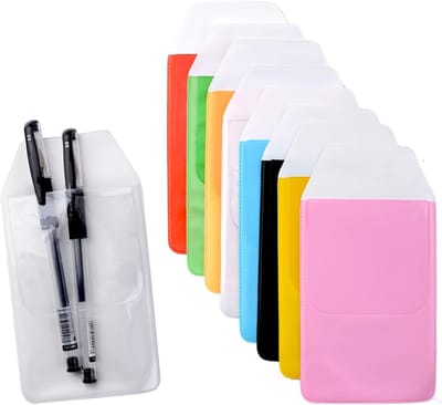 Zakbeschermers Set - Naamlabel Houders - Kantoor School - Waterdicht Flexibel - 15 8 x 8 5 cm - Gemengde Kleuren