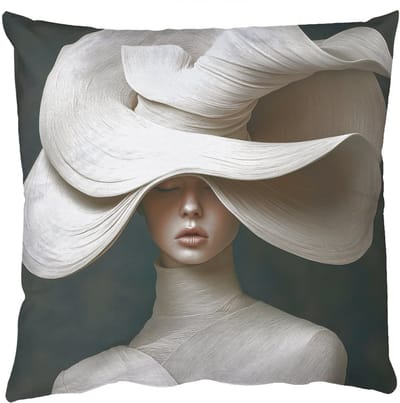 Sierkussens - Kussentjes Woonkamer - 50x50 cm - Modern - Vrouw - Hoed