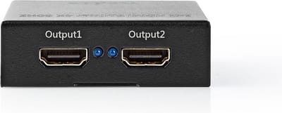 Nedis HDMI-Splitter - 2 poort(en) - HDMI Input - 2x HDMI Output - 4K@60Hz - 18 Gbps - Metaal - Antraciet