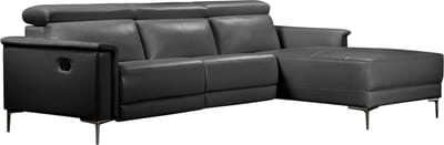 Lund-ChaiseLongue - 1 Relax - Zwart PU