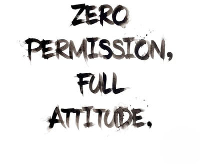 Schilderij Woonkamer of Kantoor - 60 x 60 cm - Bold & Brutal No7 Attitude Canvas – Mindset & Positiviteit - Wit met zwarte tekst