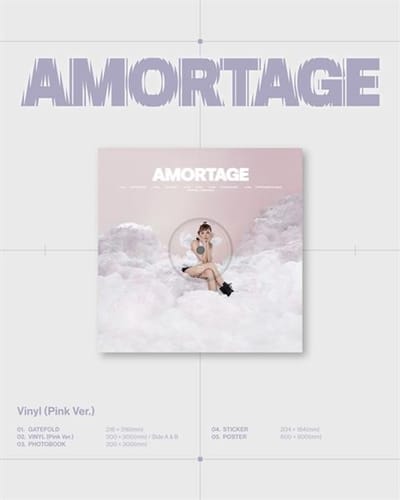JISOO - AMORTAGE [LP] (Roze ver.) white