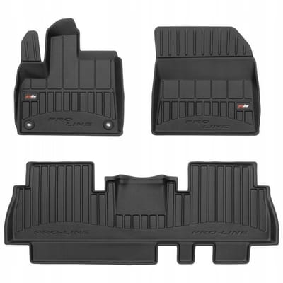 FROGUM 3D – Automatten Set voor CITROEN BERLINGO III 2018- (1/3 2/3 tweede rij) – TPE, Geurloos, 6cm Randen